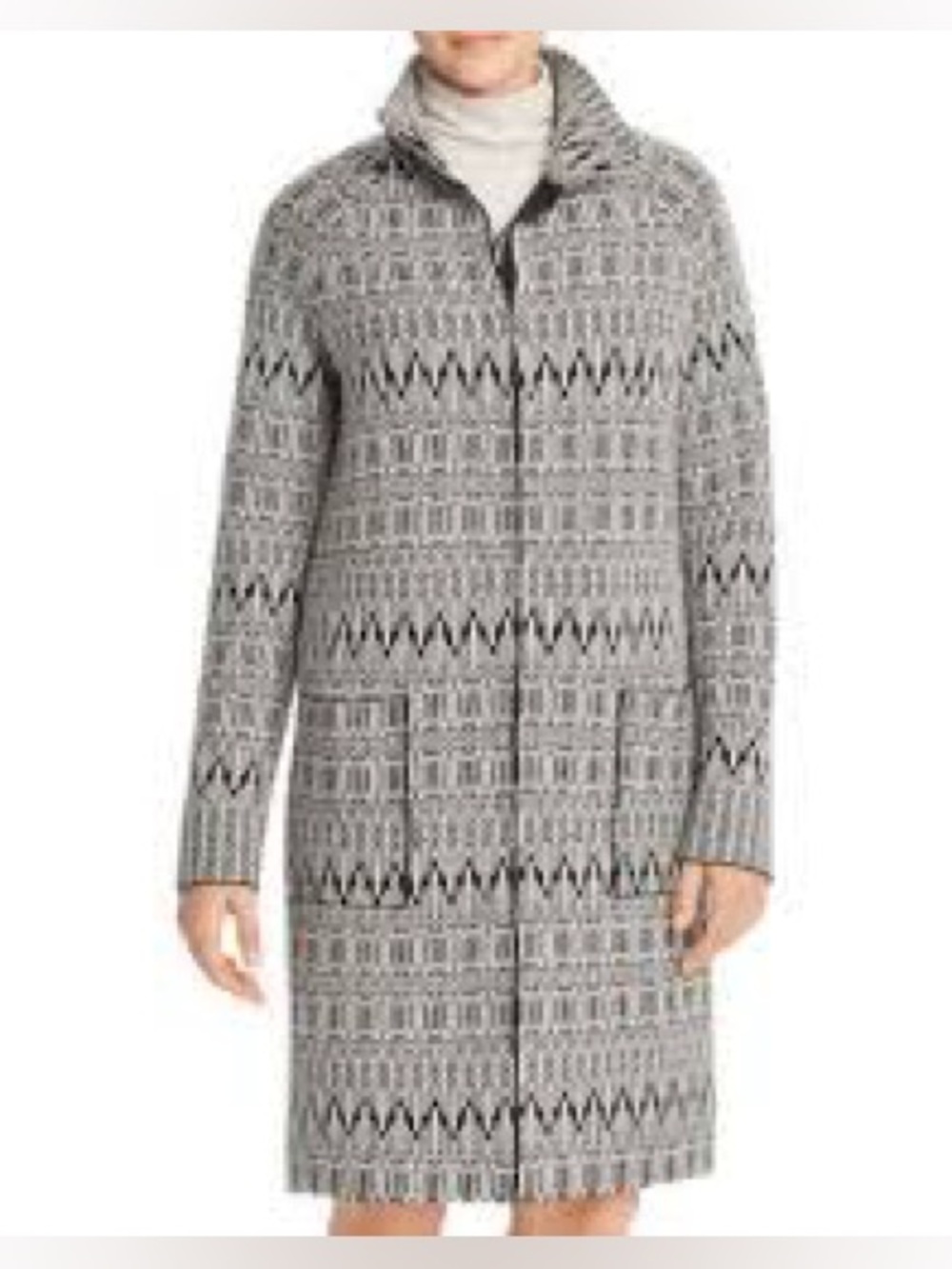 Weekend Max Mara Alcide Jacquard Long Cardigan PTP 19”